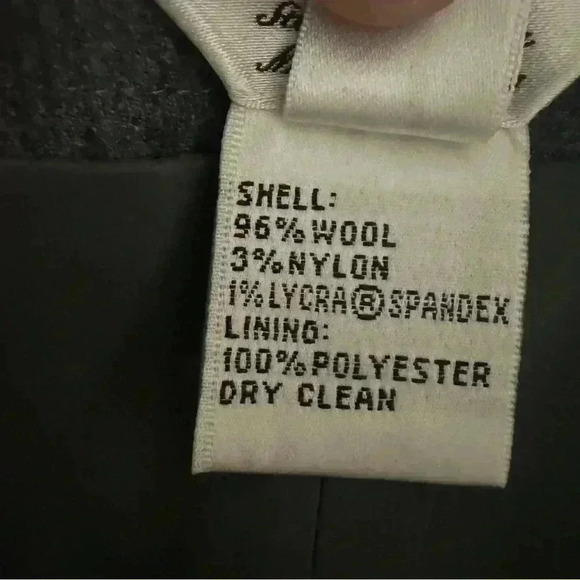 Talbots Women’s 12W Gray Wool Trousers Side Zip Wide Leg Made In Italy Pants - Picture 9 of 13